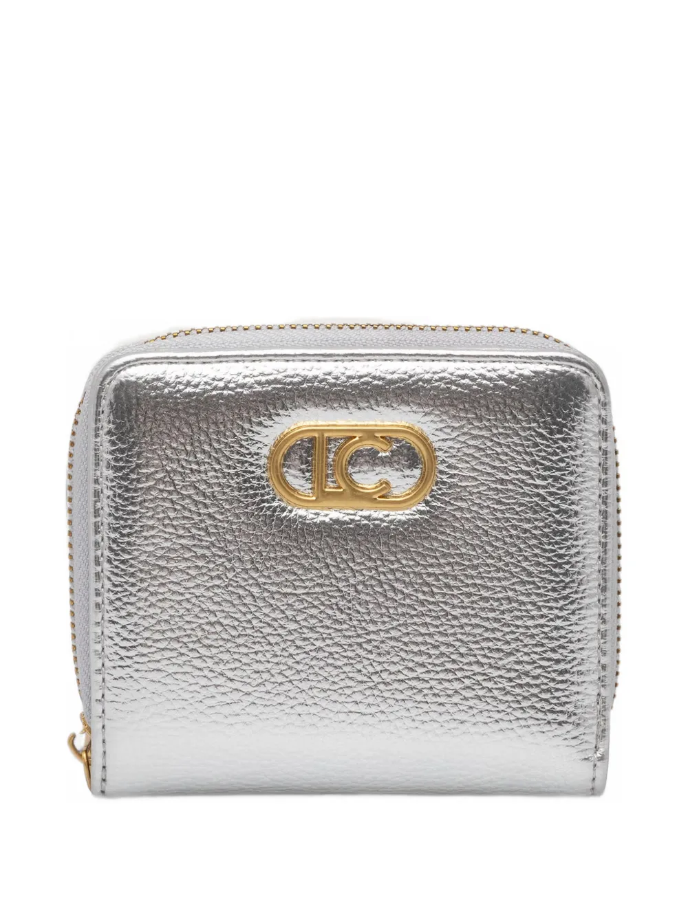 Lola Casademunt logo-plaque grained wallet - Argento