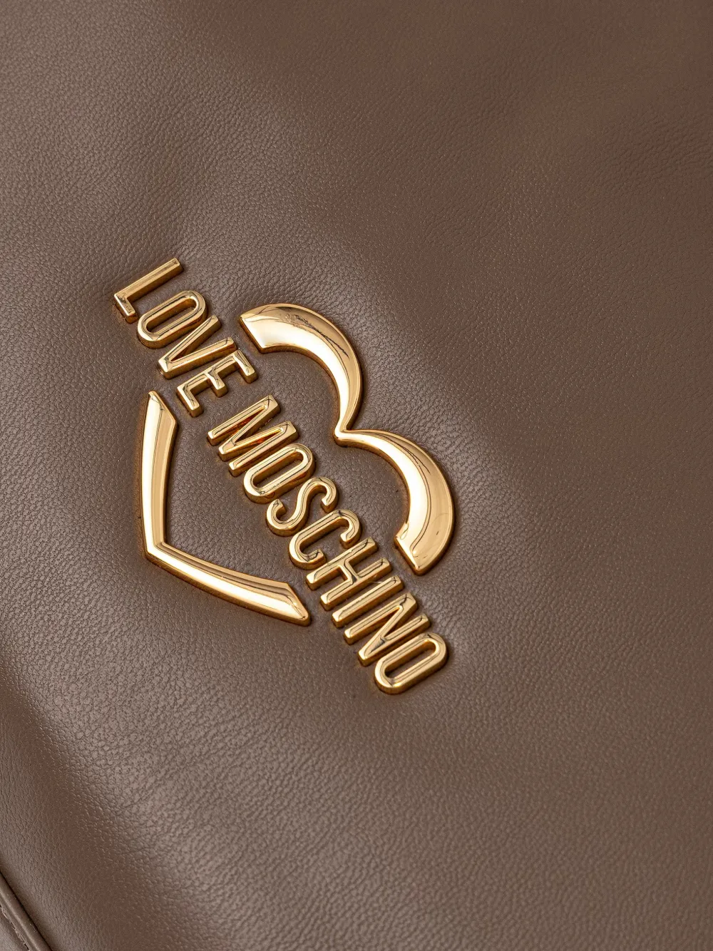 Love Moschino Shopper met ruches en verfraaid met kralen Bruin