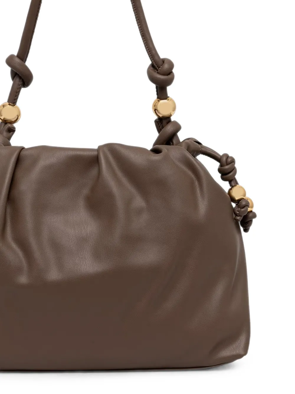 Love Moschino Shopper met ruches en verfraaid met kralen Bruin