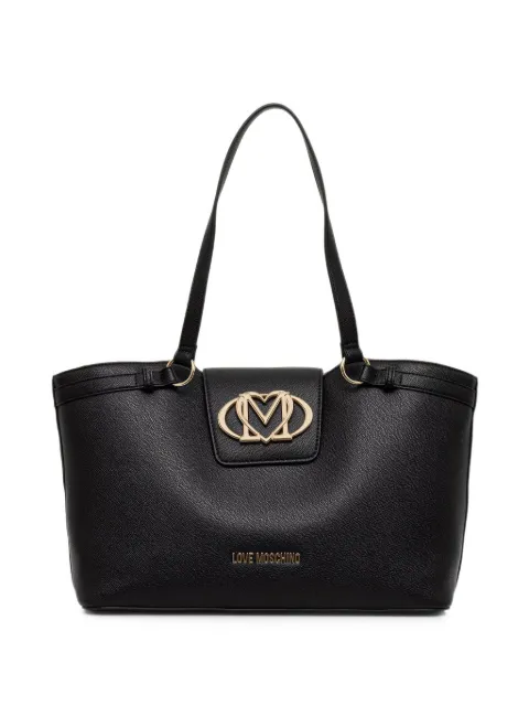 Love Moschino logo-plaque tote bag