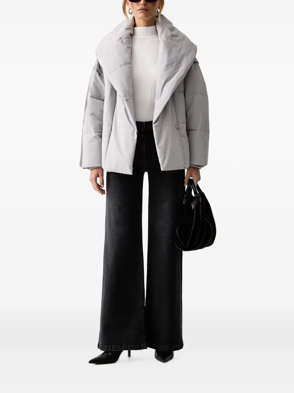 LUISA SPAGNOLI Olla jeans met wijde pijpen Grijs