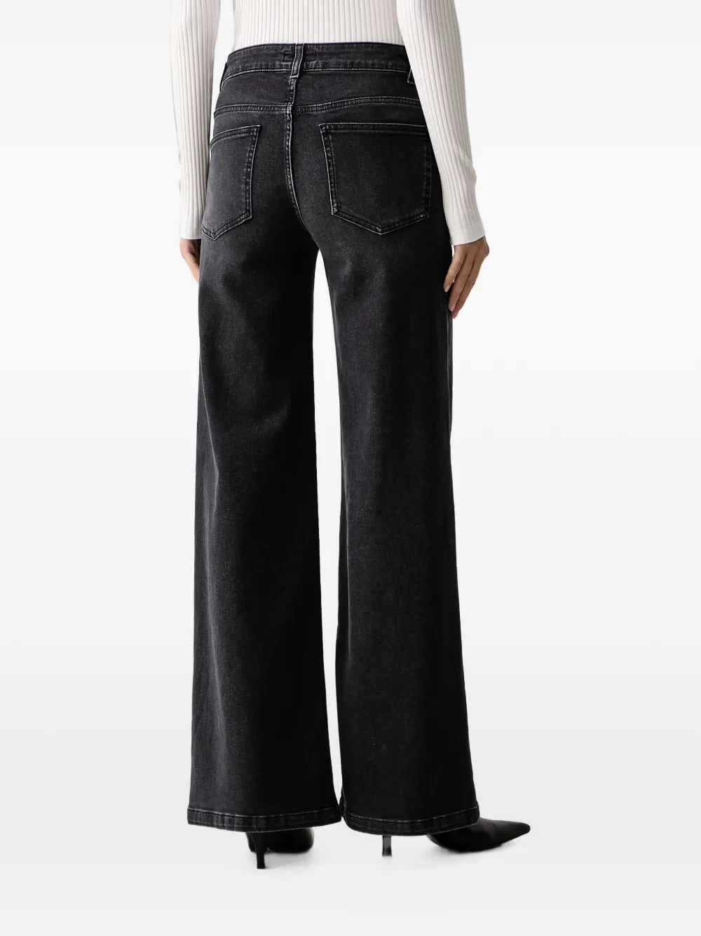 LUISA SPAGNOLI Olla jeans met wijde pijpen Grijs