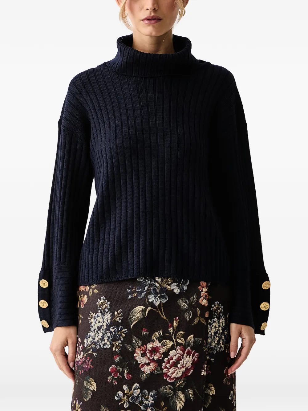 LUISA SPAGNOLI Mabels ribbed button-cuff sweater