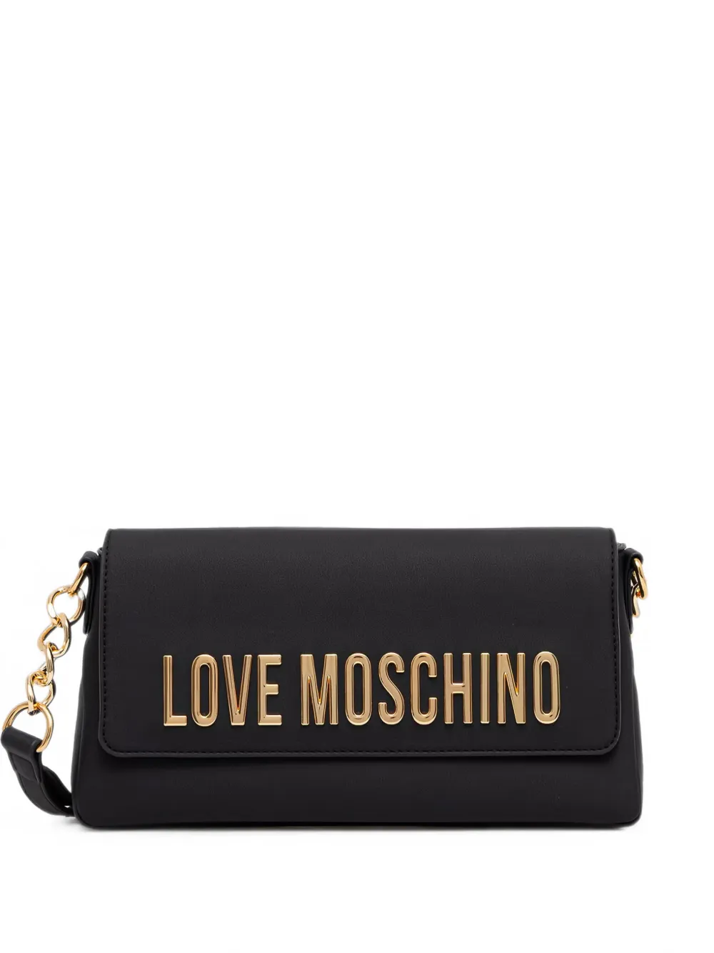 Love Moschino logo-plaque shoulder bag - Nero