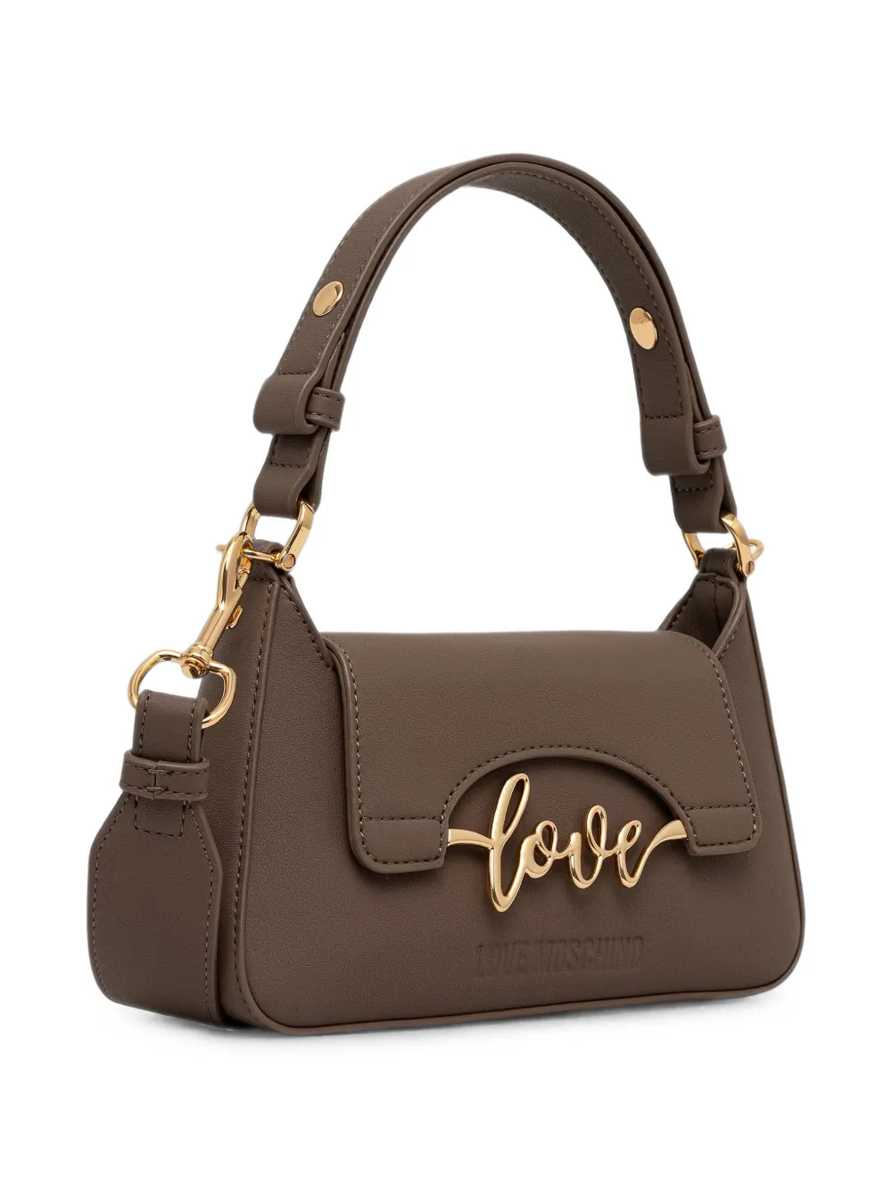 Love Moschino Schoudertas met logoplakkaat Bruin