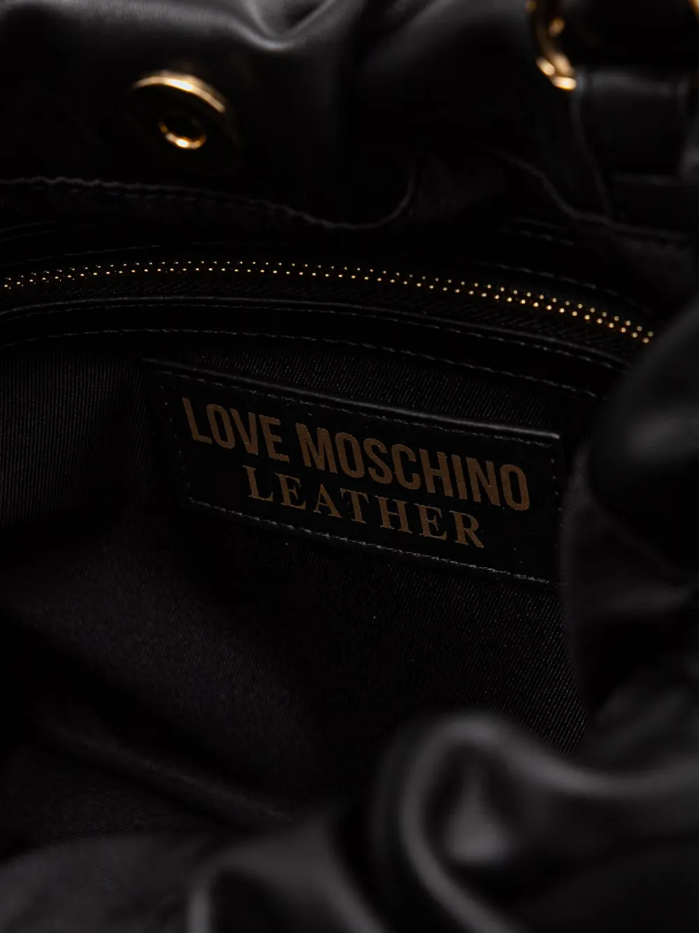 Love Moschino Shopper met trekkoord en verfraaid met kralen Zwart