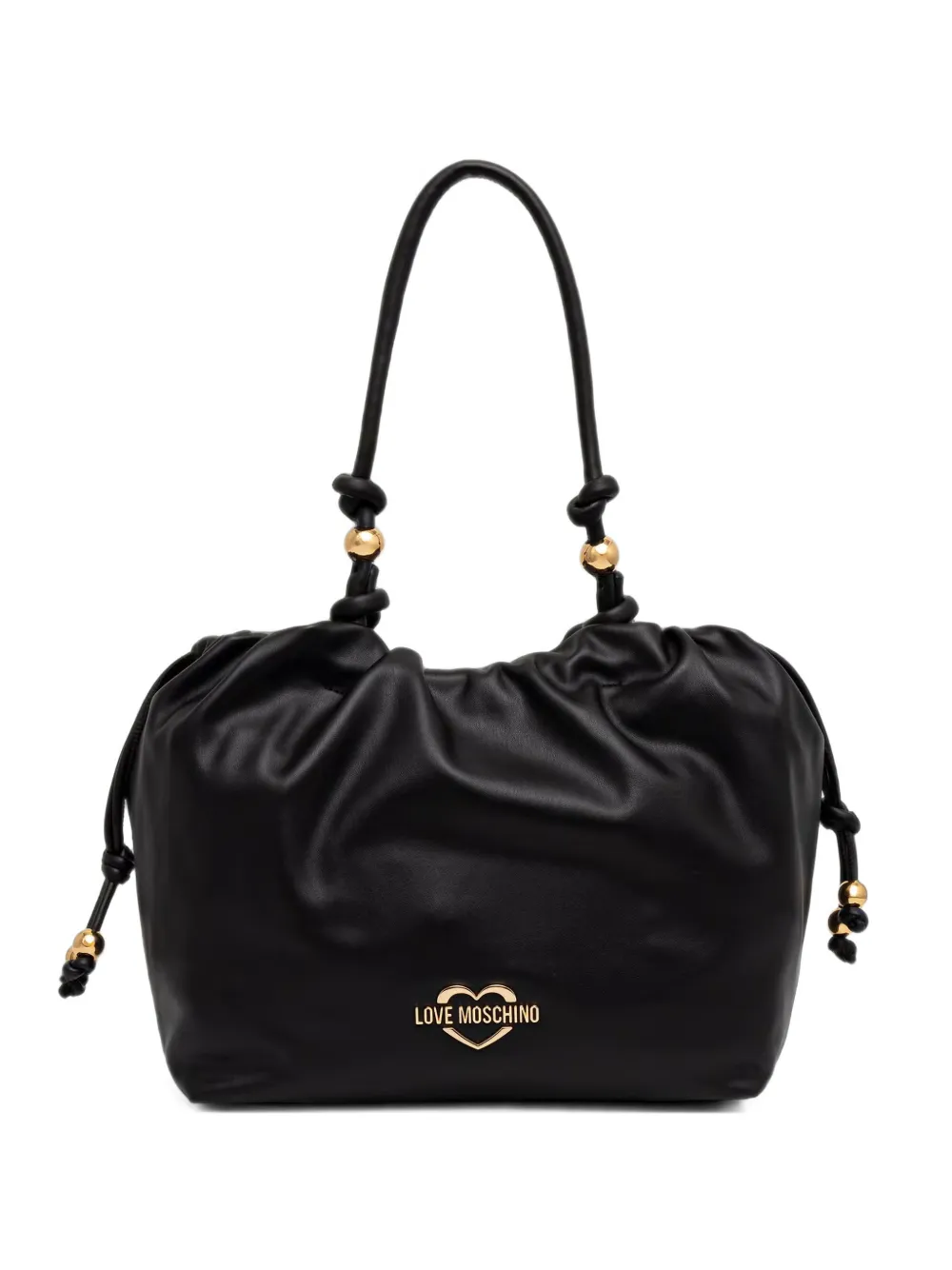 Love Moschino bead-embellished drawstring tote bag - Nero