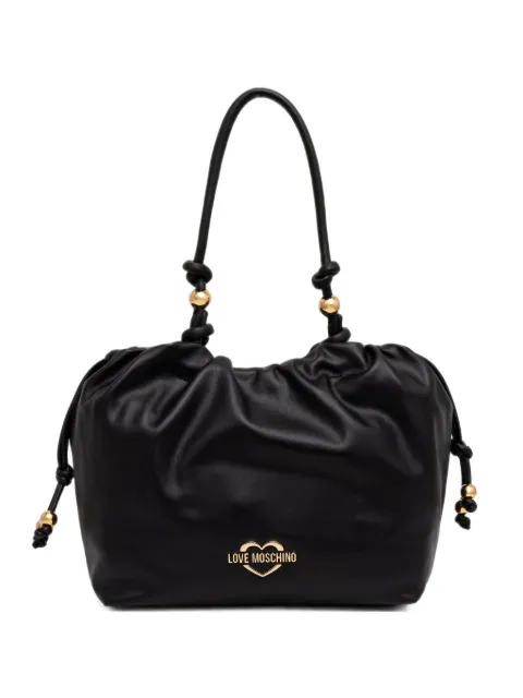 Love Moschino bead-embellished drawstring tote bag