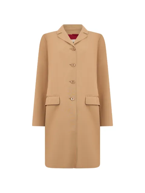Herno button-fastening lapel-collar coat