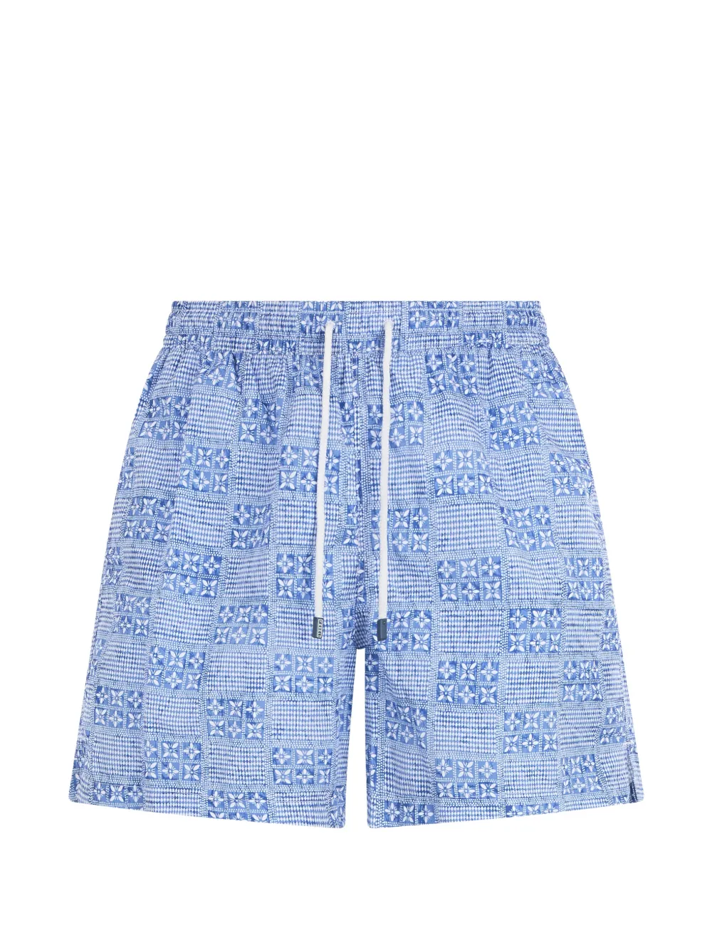 Fedeli printed drawstring swim shorts - Blu