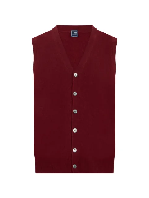 Fedeli sleeveless V-neck cardigan