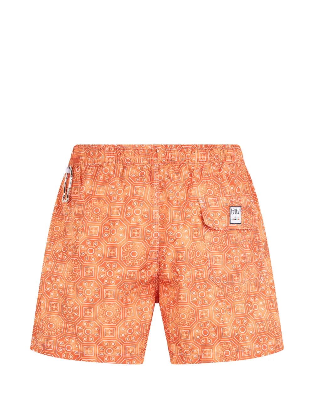 Fedeli Zwembroek met bloemenprint Oranje