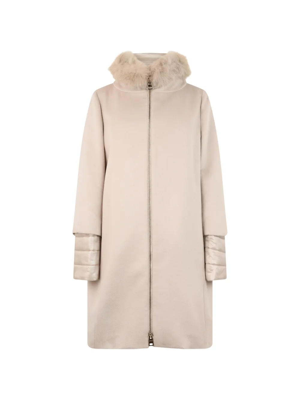 Herno fur-trim quilted-cuff jacket · 50