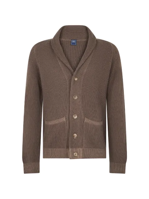 Fedeli ribbed-knit shawl-collar cardigan
