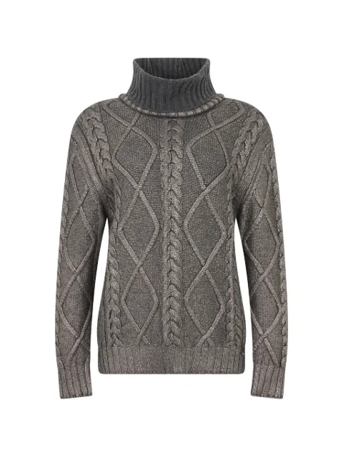 Herno cable-knit roll-neck sweater