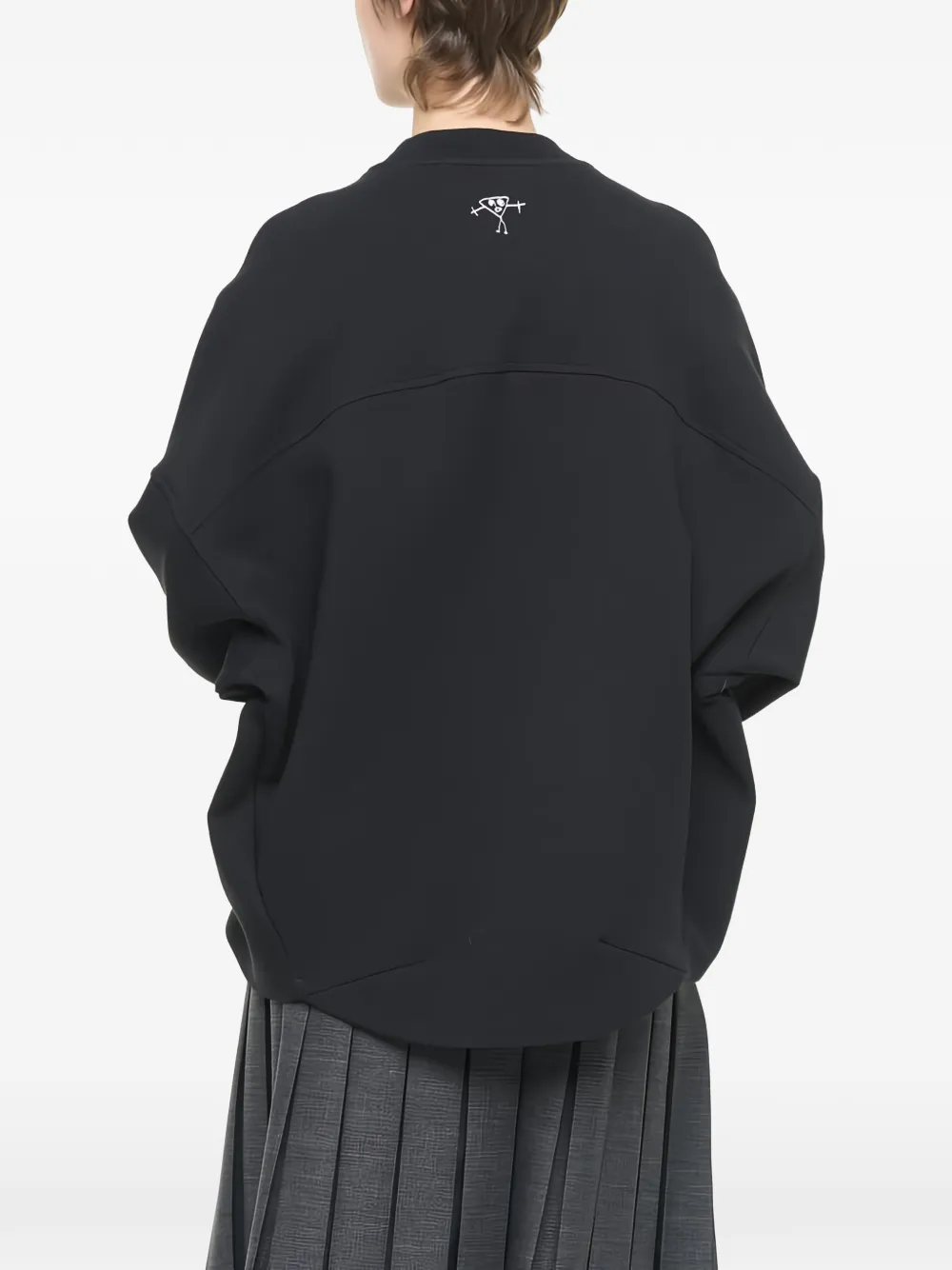 Plan C graphic-print long-sleeve sweatshirt Zwart
