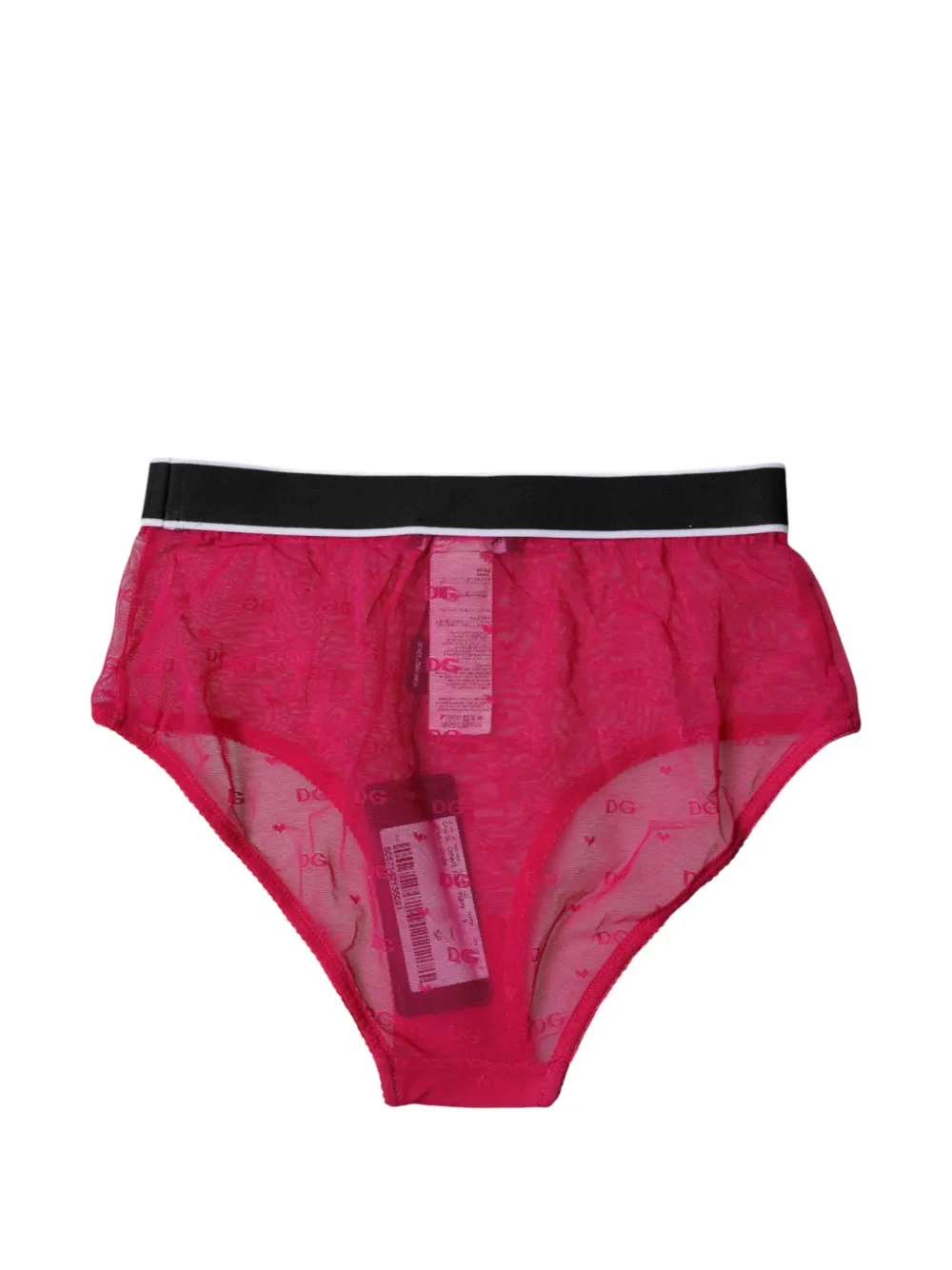 Dolce & Gabbana Slip met gebloemd kant en logo-band Roze