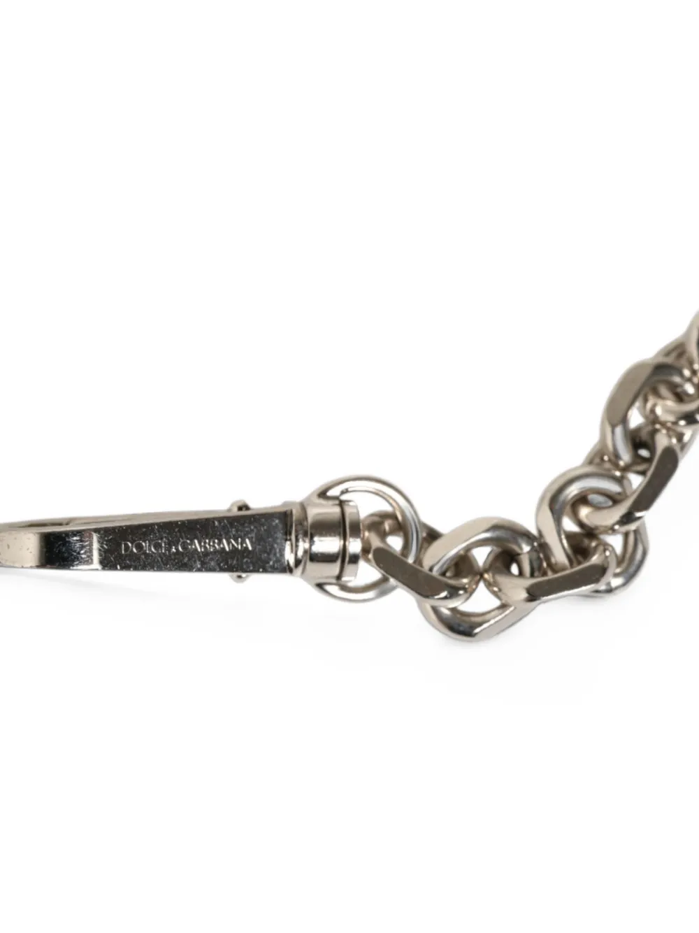 Dolce & Gabbana DG-logo schouderband verfraaid met parels Zilver