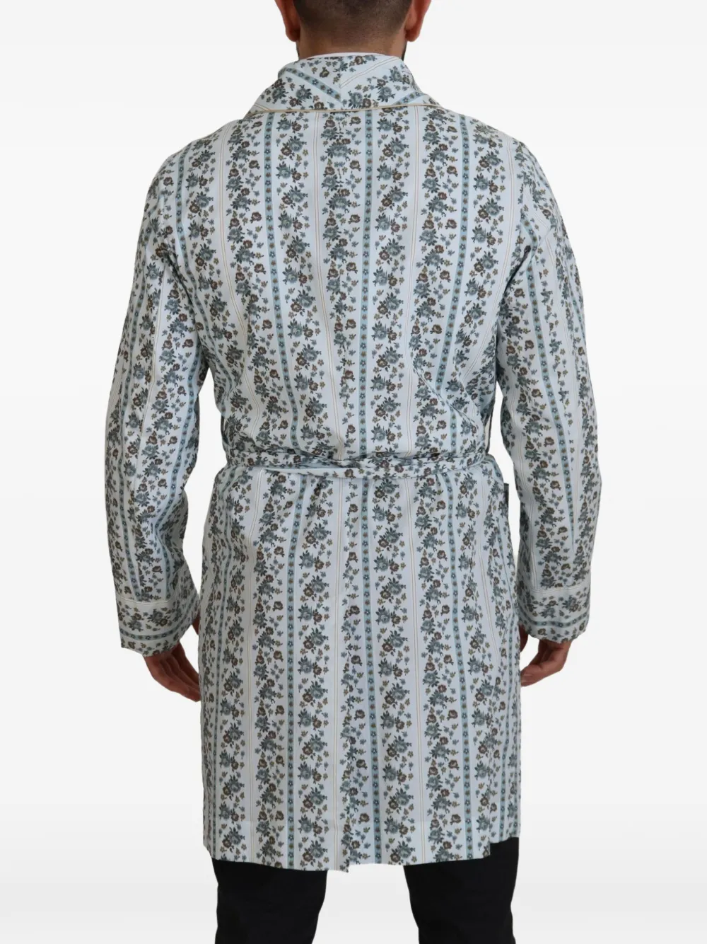 Dolce & Gabbana floral-print cotton robe Blauw