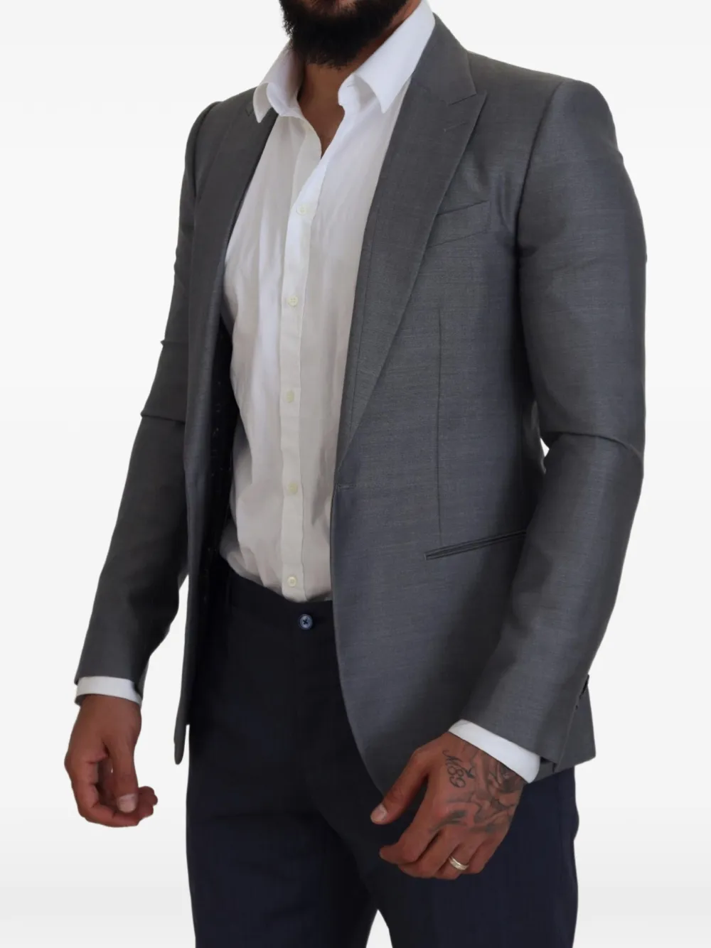 Dolce & Gabbana Blazer met enkele rij knopen Grijs