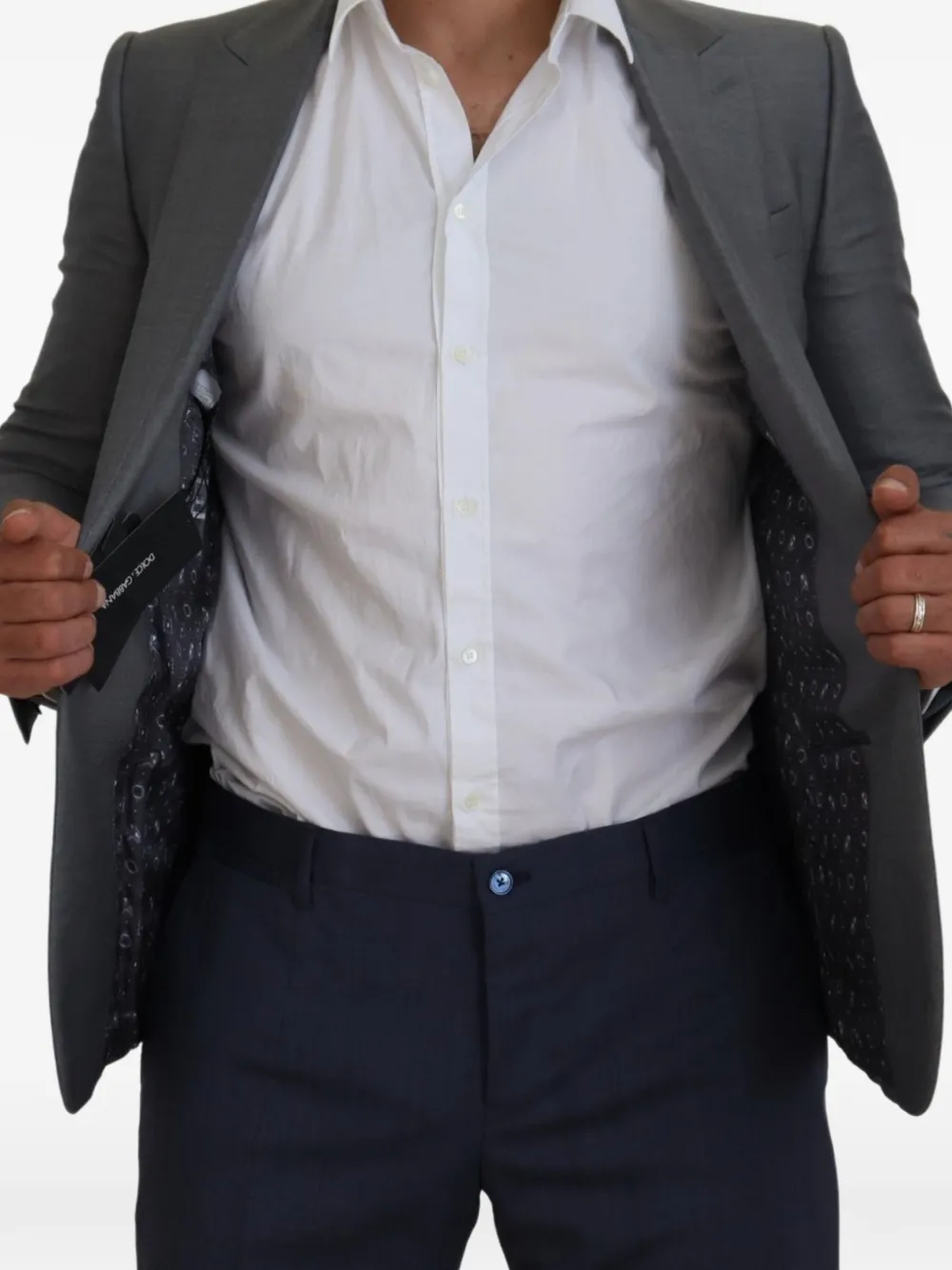 Dolce & Gabbana Blazer met enkele rij knopen Grijs