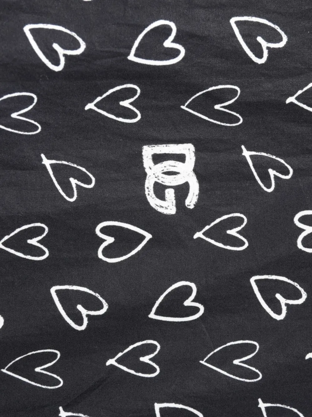 Dolce & Gabbana Jack met capuchon en hart-print Zwart