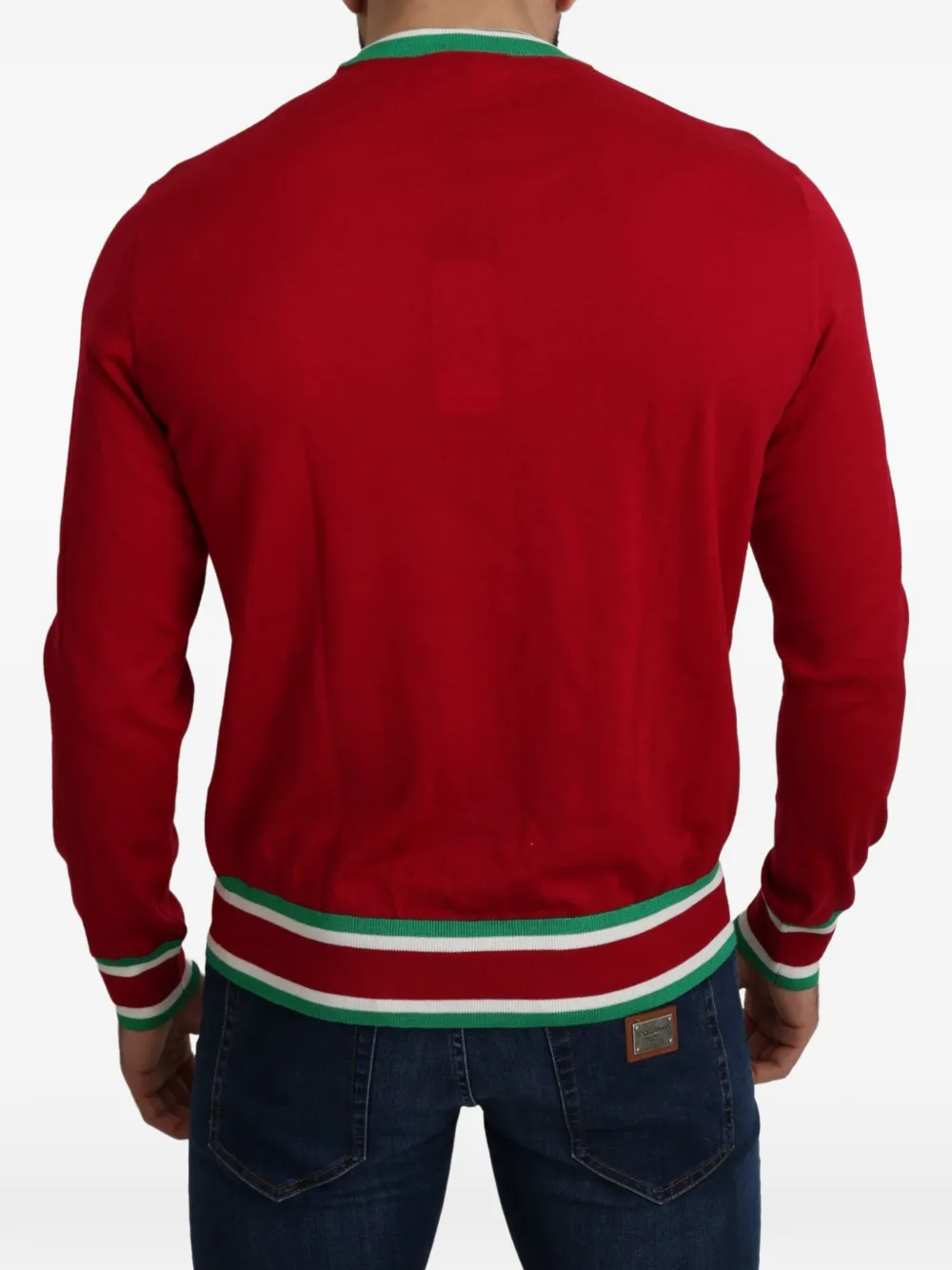 Dolce & Gabbana intarsia-knit pig-motif sweater Rood