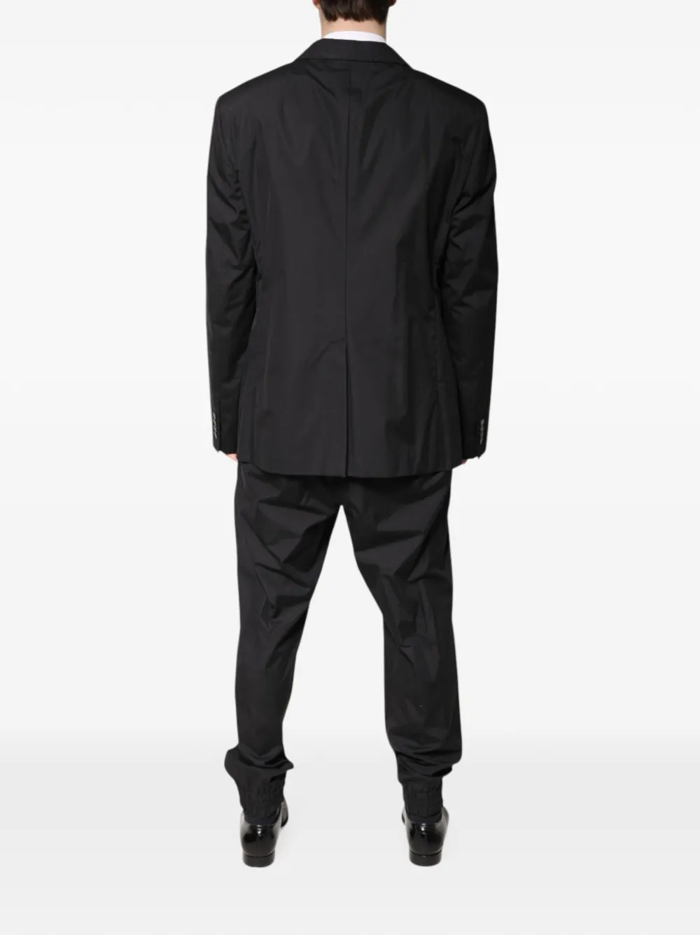 Dolce & Gabbana single-breasted cotton suit Zwart