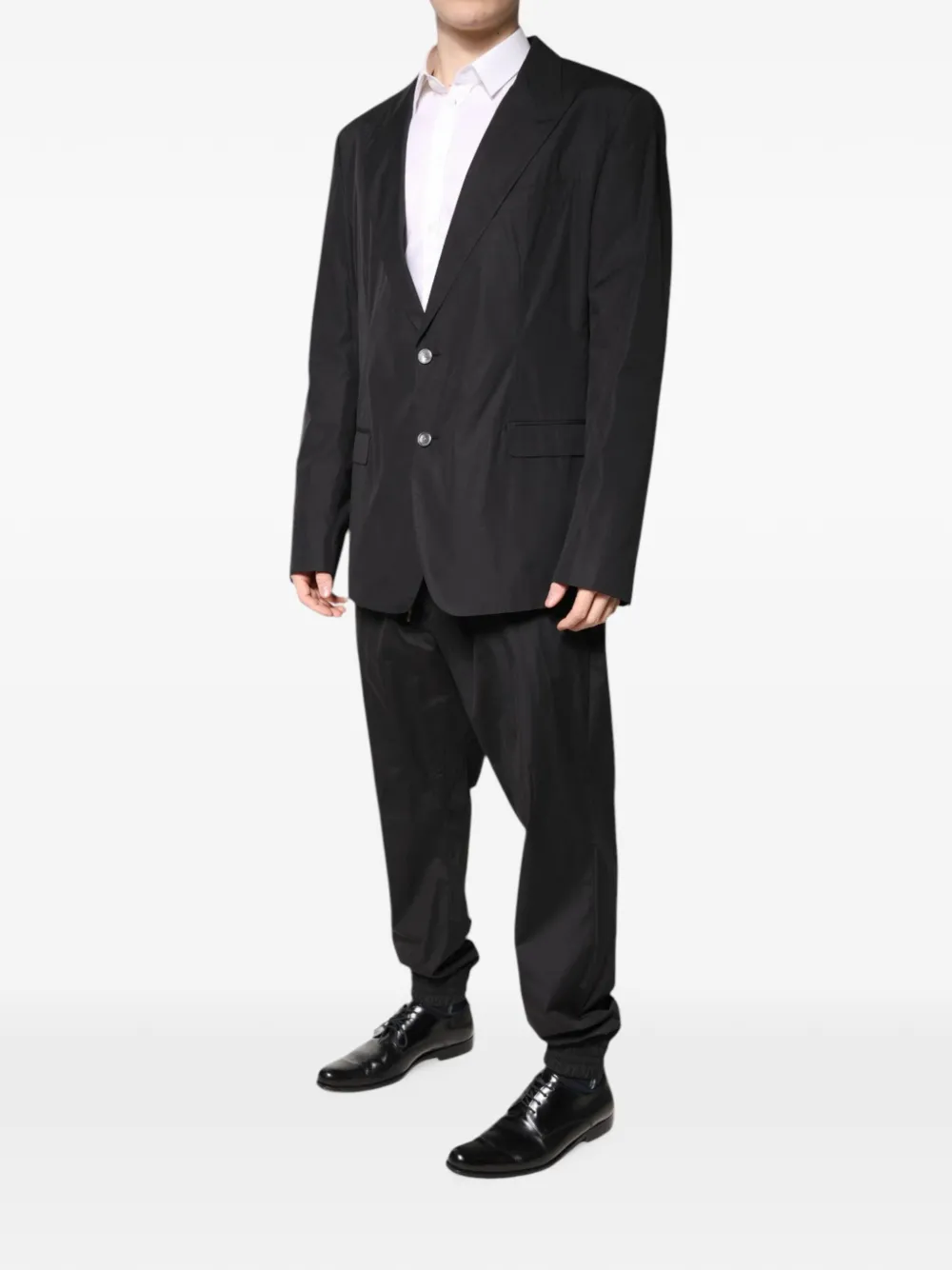 Dolce & Gabbana single-breasted cotton suit Zwart