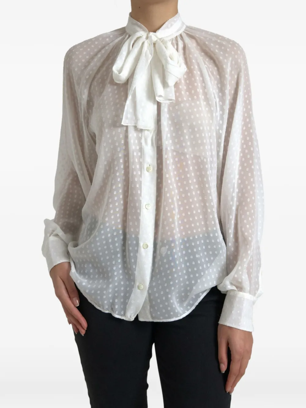 Dolce & Gabbana polka-dot shirt - White