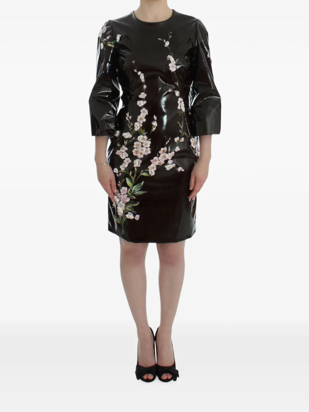Dolce & Gabbana floral-print mini dress - Black