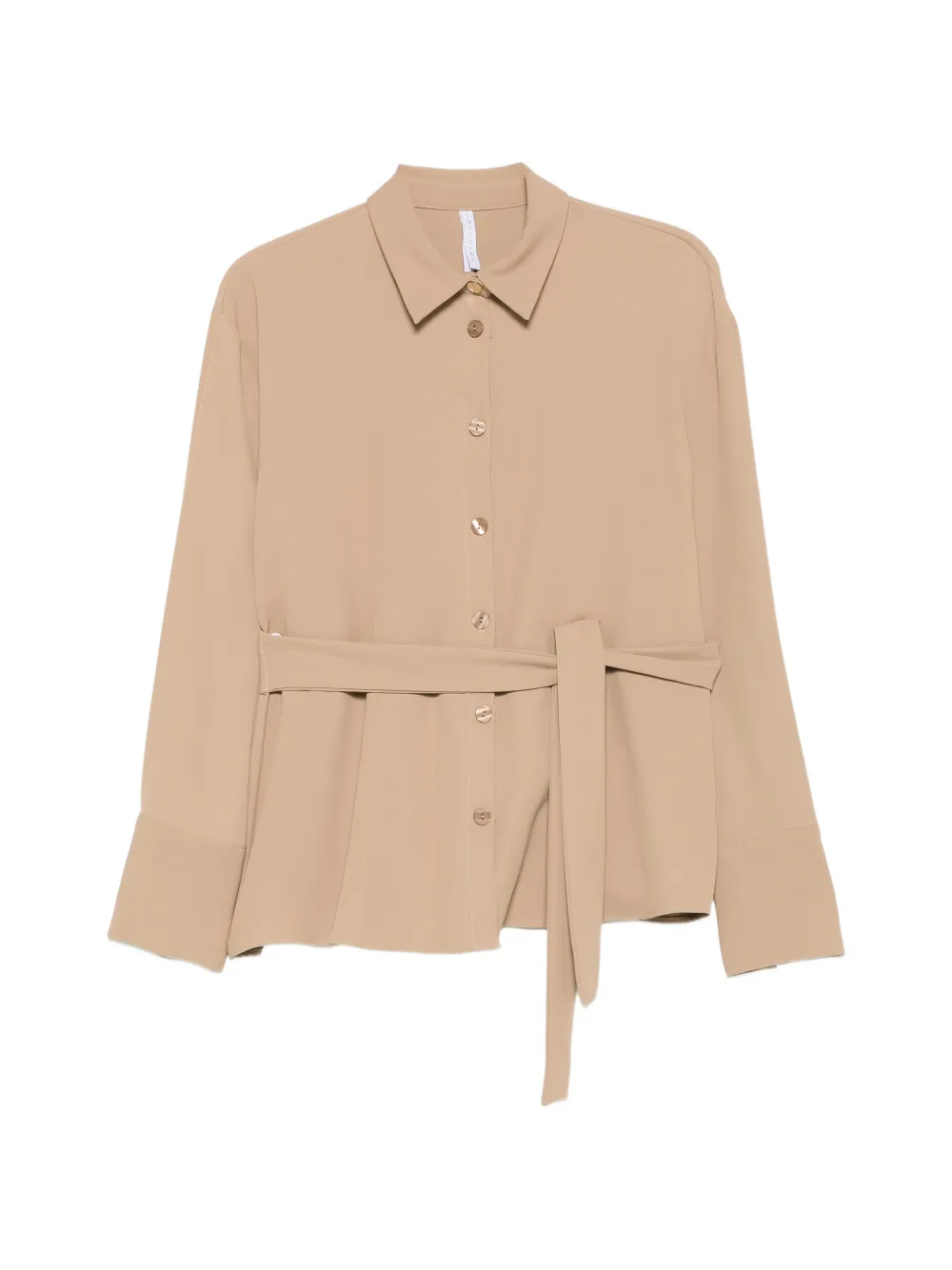 Imperial Belted Button-down Shirt In Neutrals