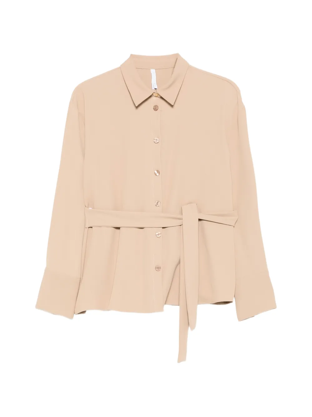 IMPERIAL belted button-down shirt - Toni neutri