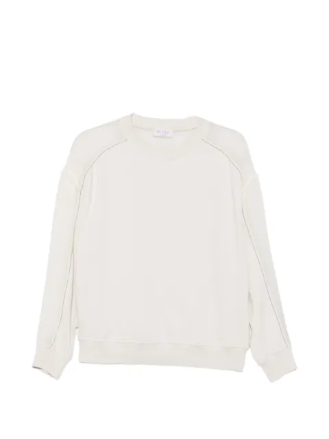 Brunello Cucinelli sheer-panel monili-chain sweatshirt