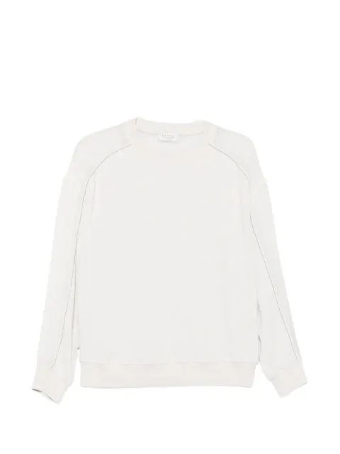 Brunello Cucinelli sheer-panel monili-chain sweatshirt