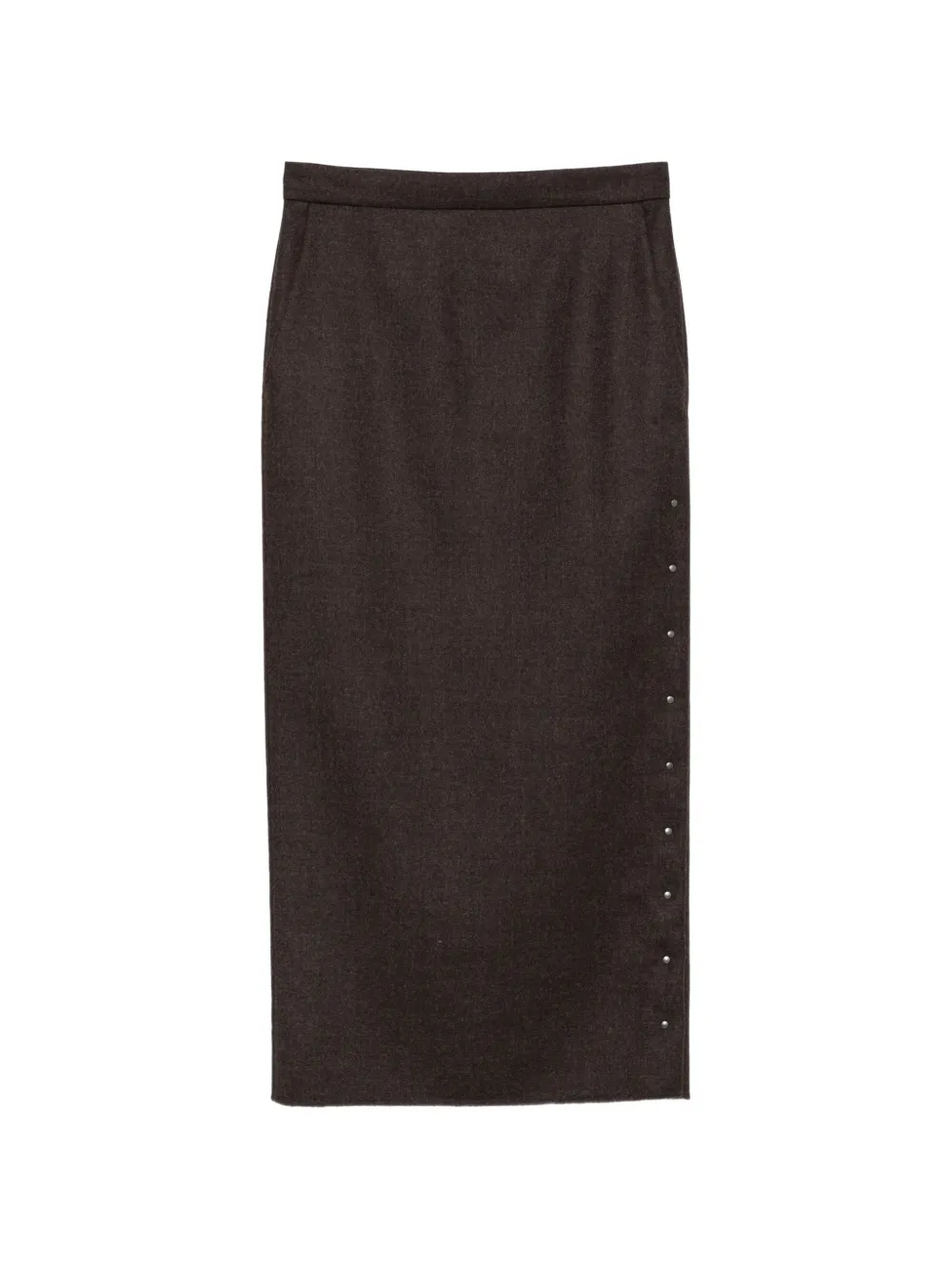 Max Mara press-stud-detail midi skirt - Marrone