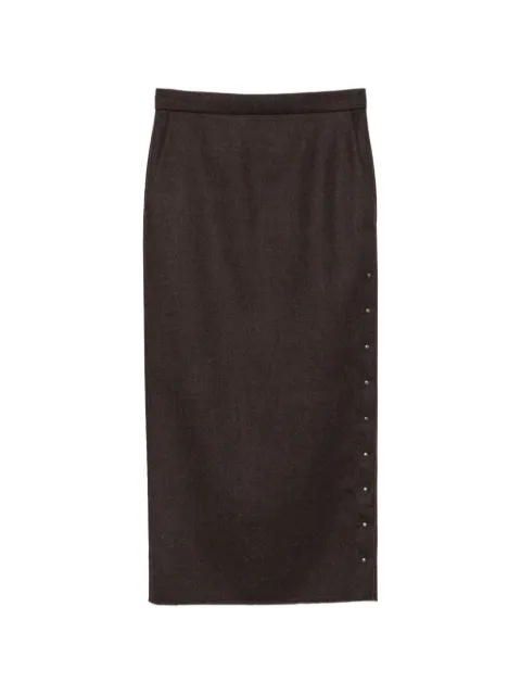 Max Mara press-stud-detail midi skirt