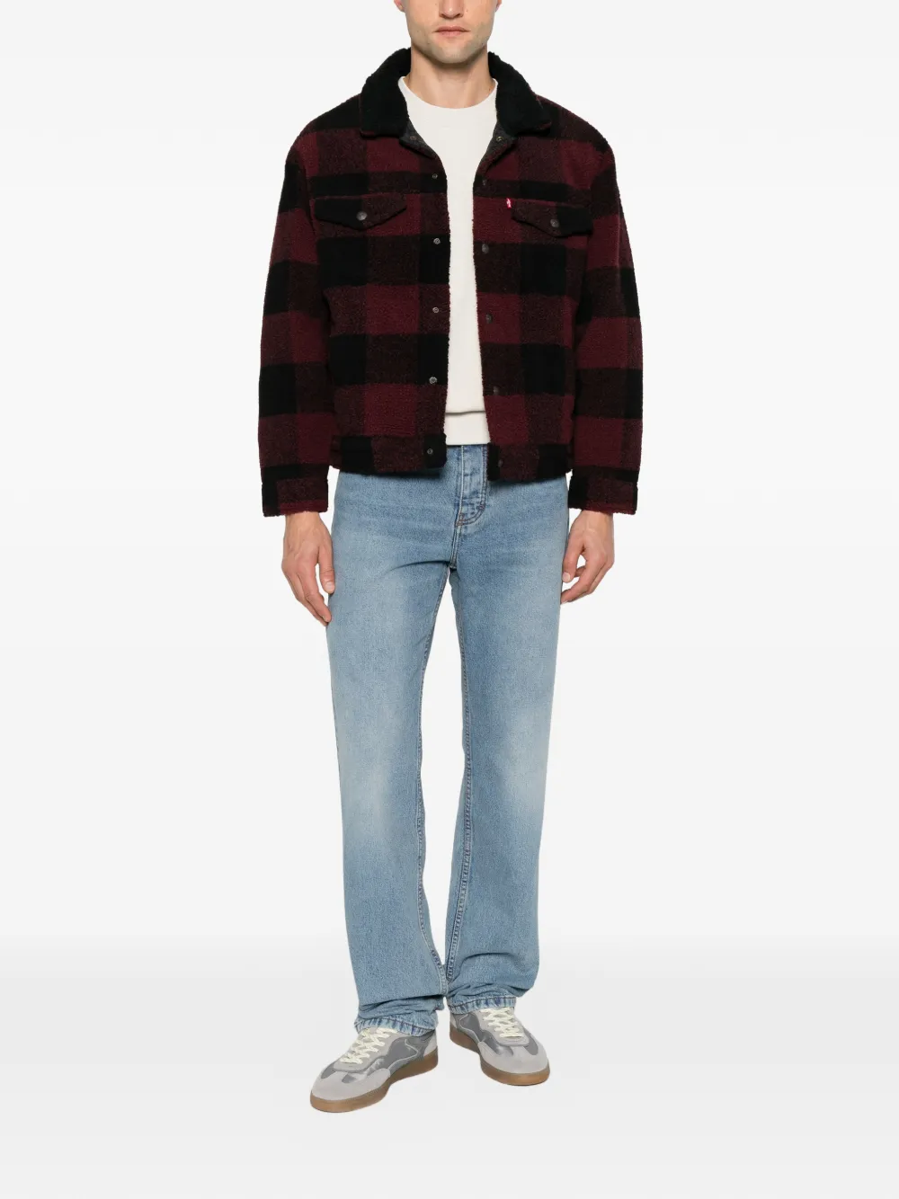 Levi's Shirtjack met lammy-effect Rood