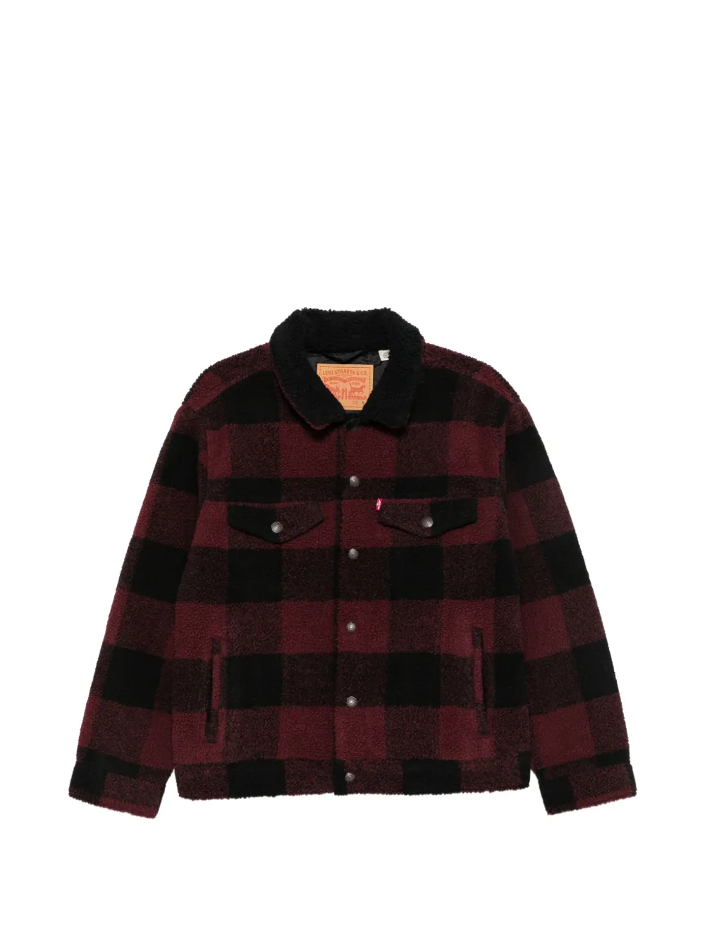 Levi's shearling-effect shirt jacket | Red | Image 1