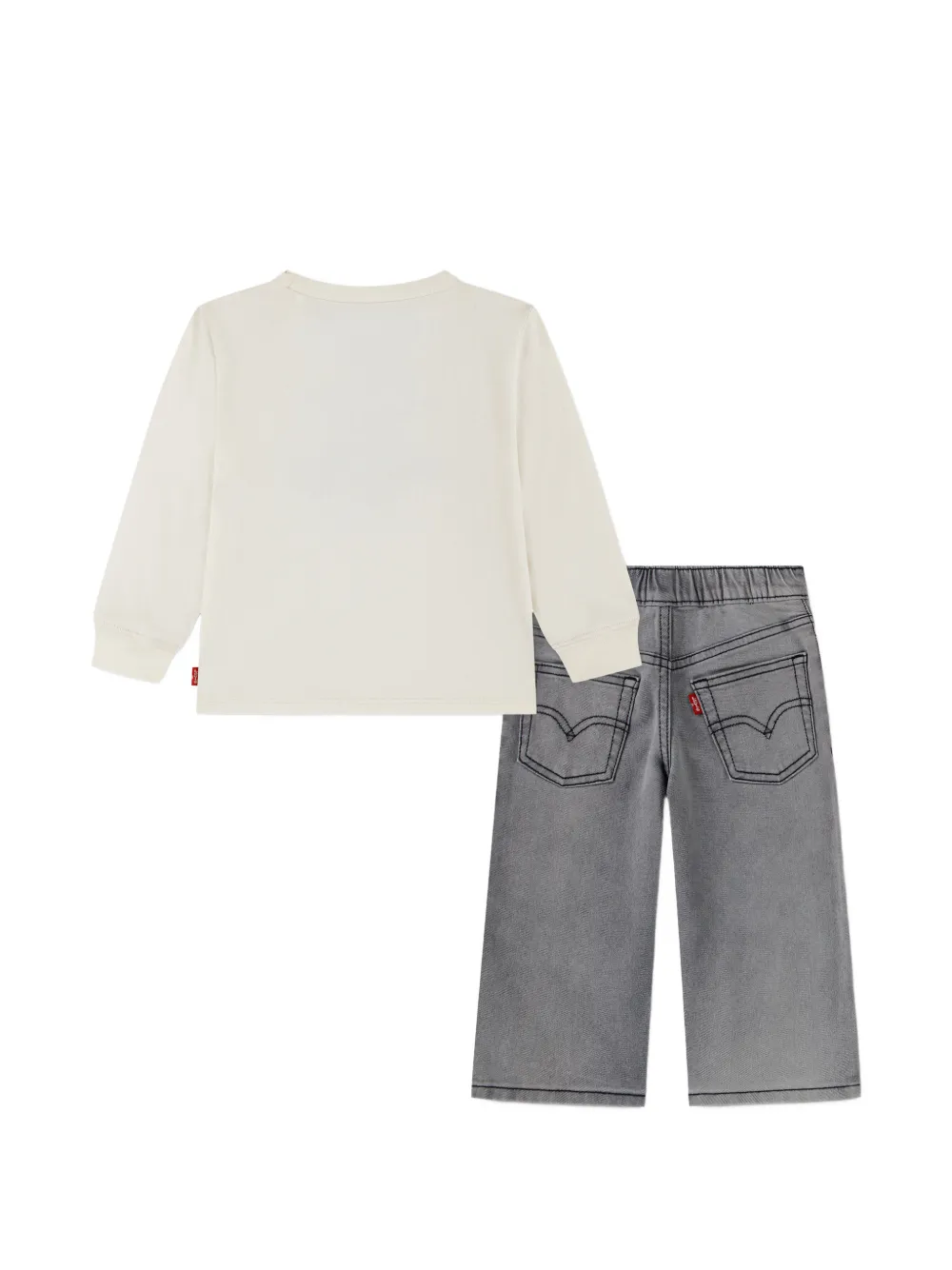 Levi's Kids graphic-print two-piece set Beige
