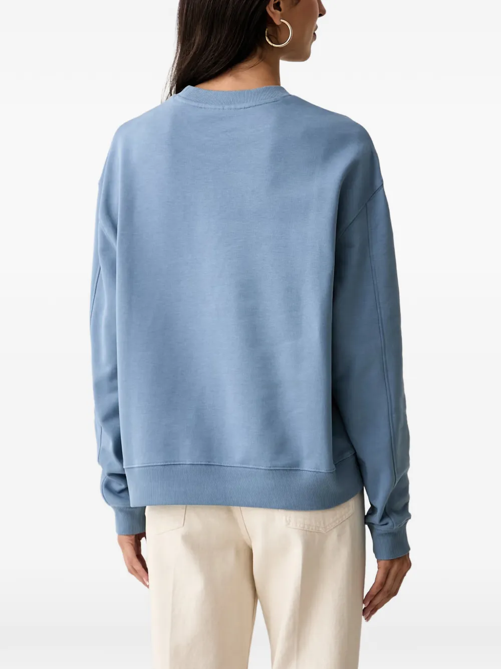 Marc O'Polo ribbed-trim sweatshirt Blauw