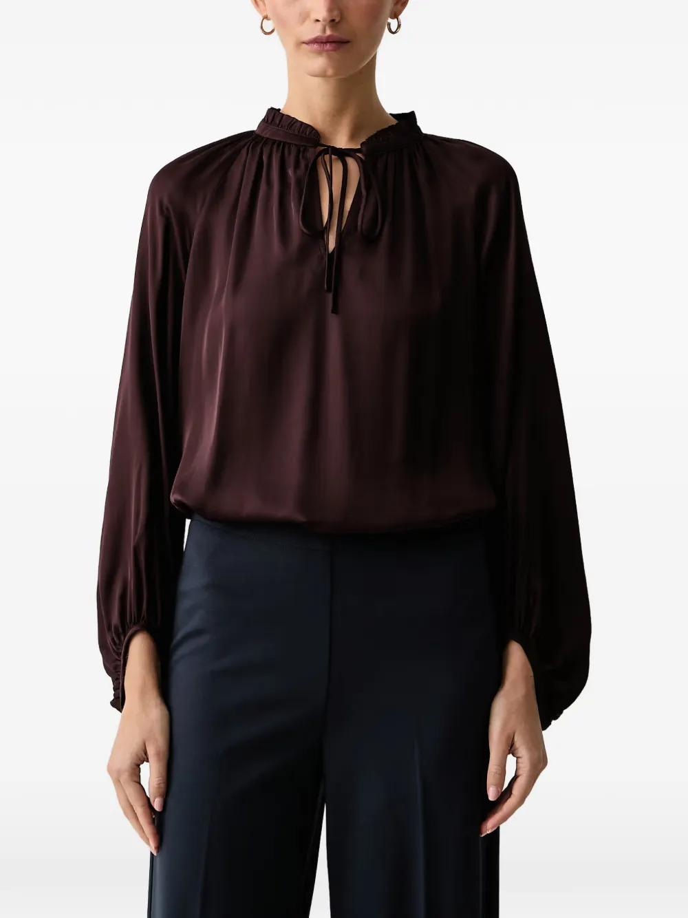 Marc O'Polo ruffled-collar tie-fastening blouse