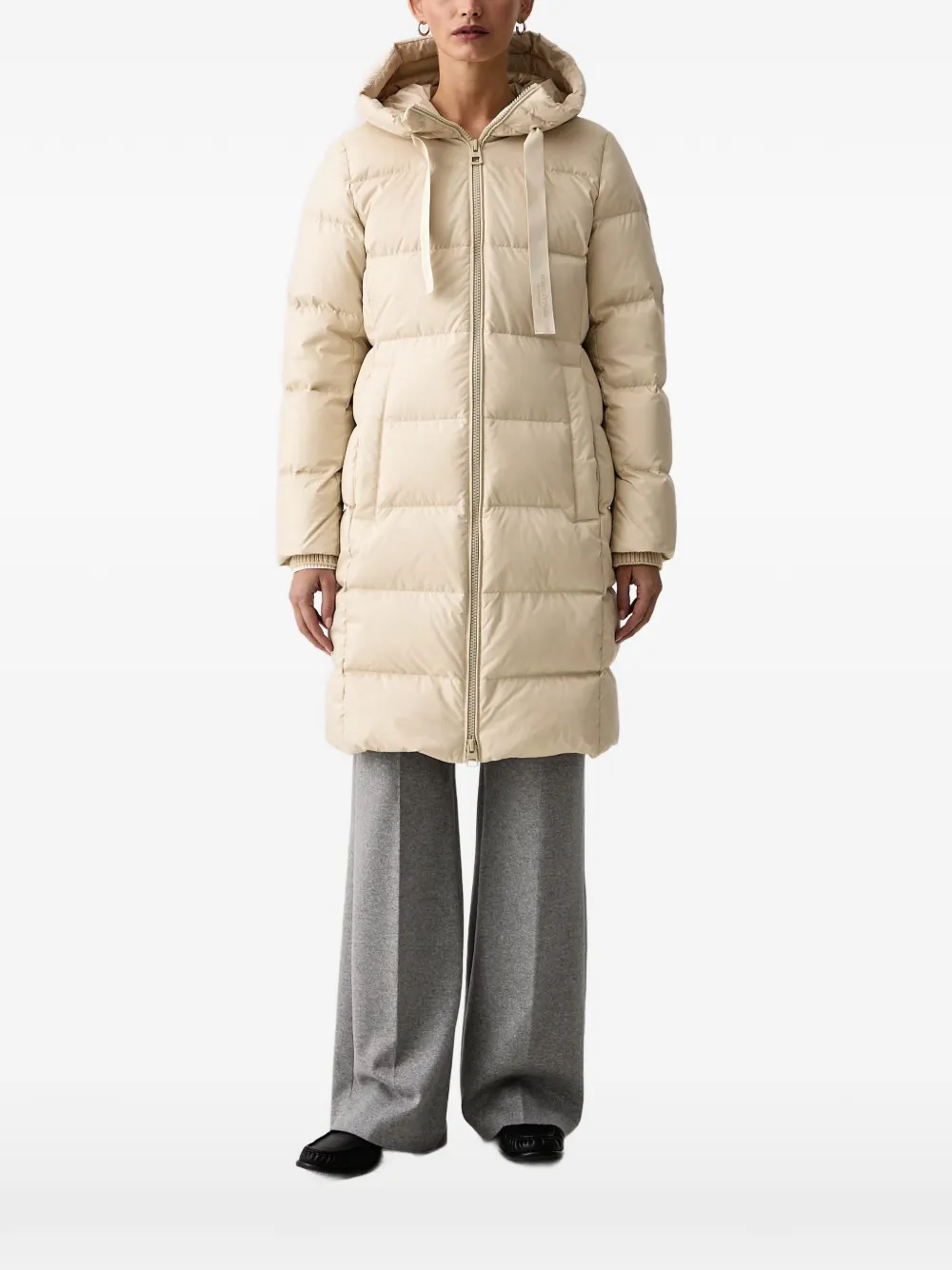 Marc O'Polo quilted hooded jacket - Nude