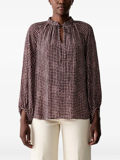 Marc O'Polo blusa con estampado geométrico y volantes