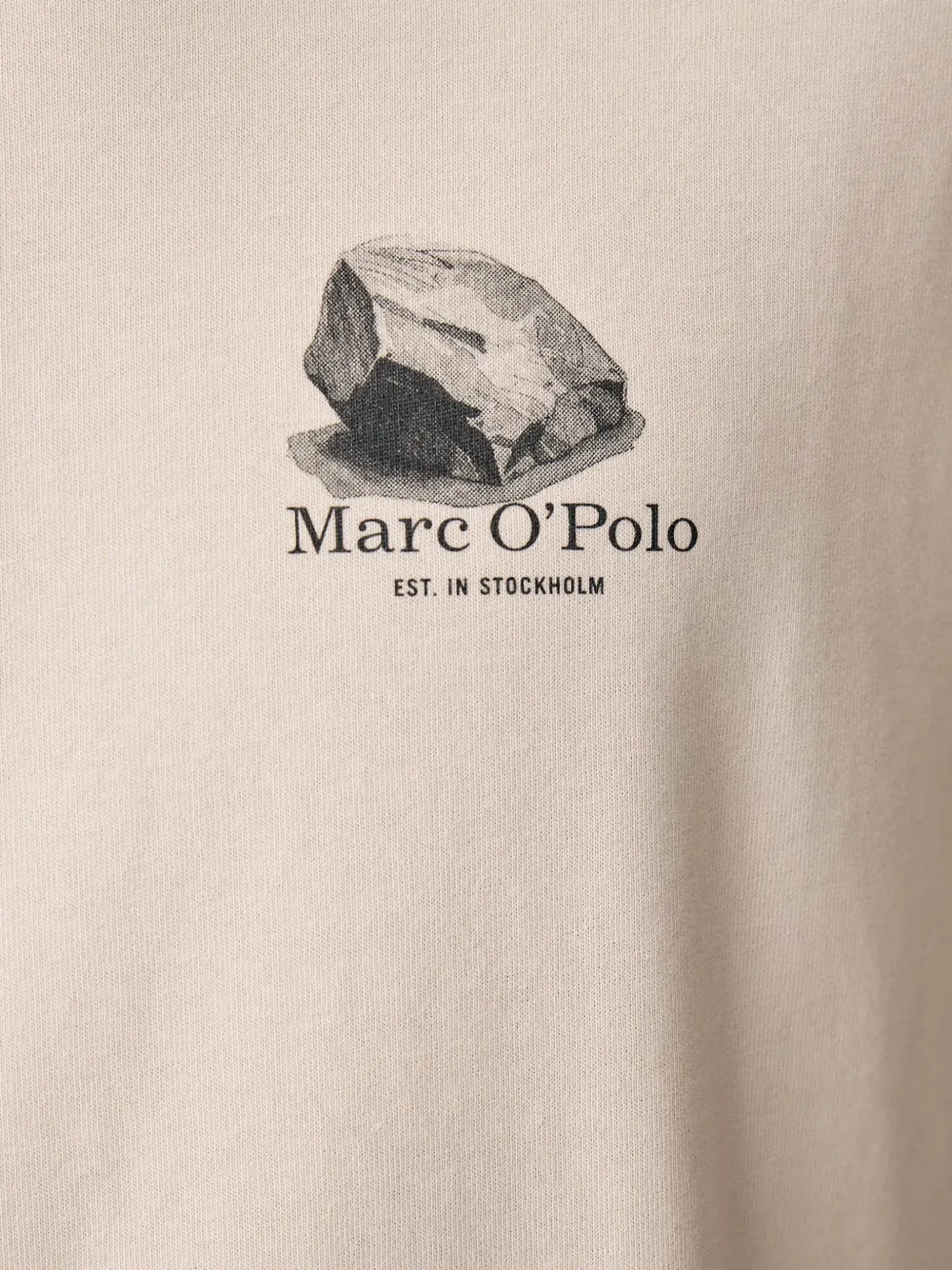 Marc O'Polo graphic-print crew-neck T-shirt Beige
