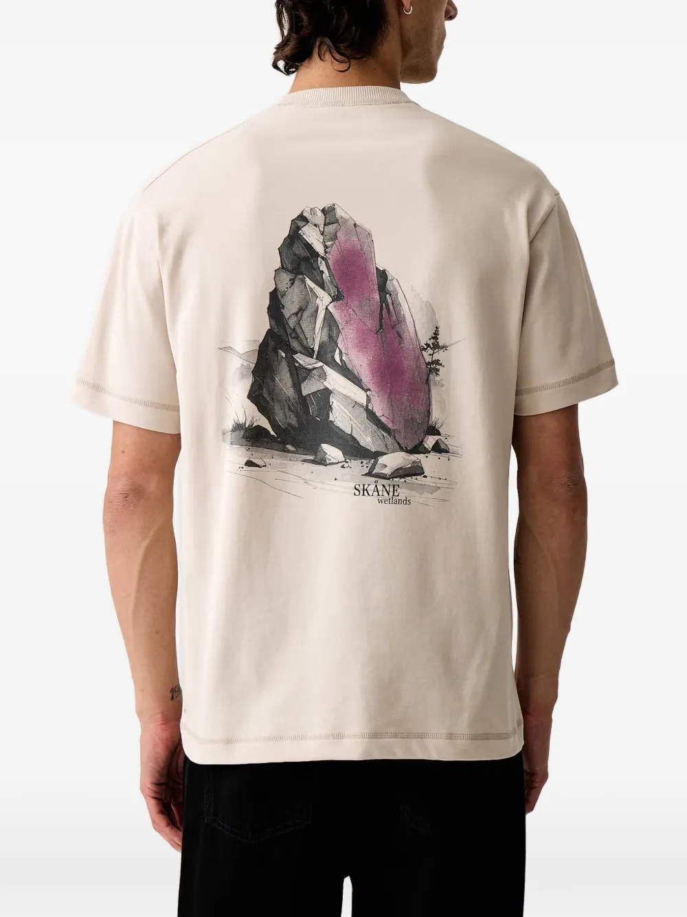 Marc O'Polo graphic-print crew-neck T-shirt Beige