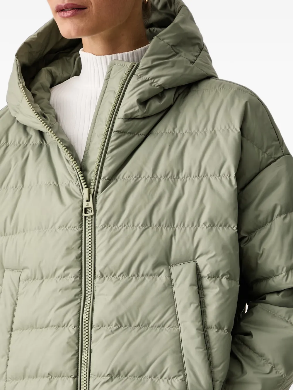 Marc O'Polo quilted hooded jacket Groen