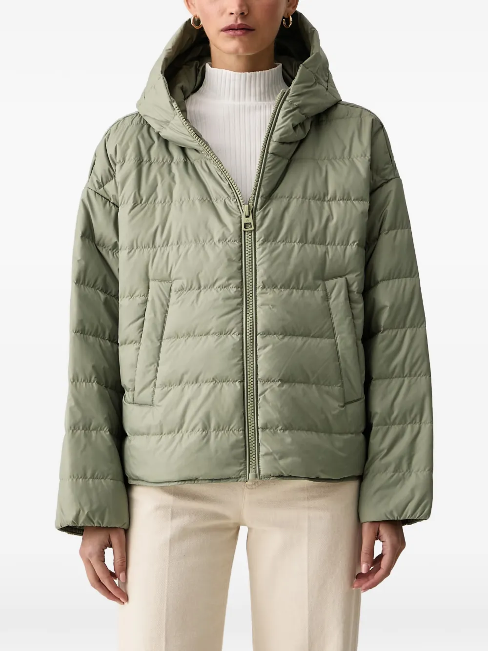 Marc O'Polo quilted hooded jacket - Verde