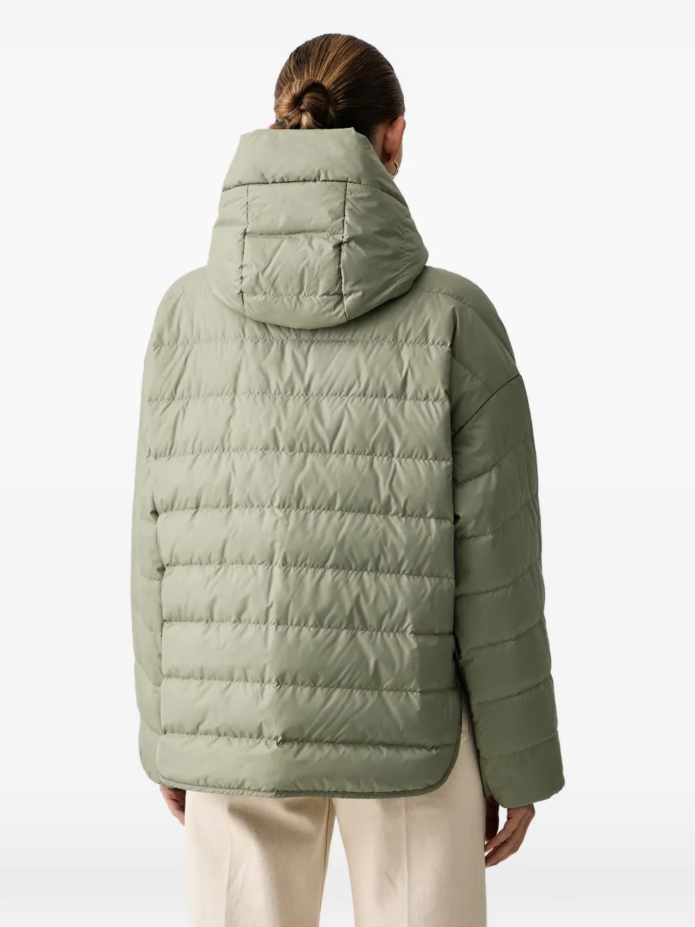 Marc O'Polo quilted hooded jacket Groen