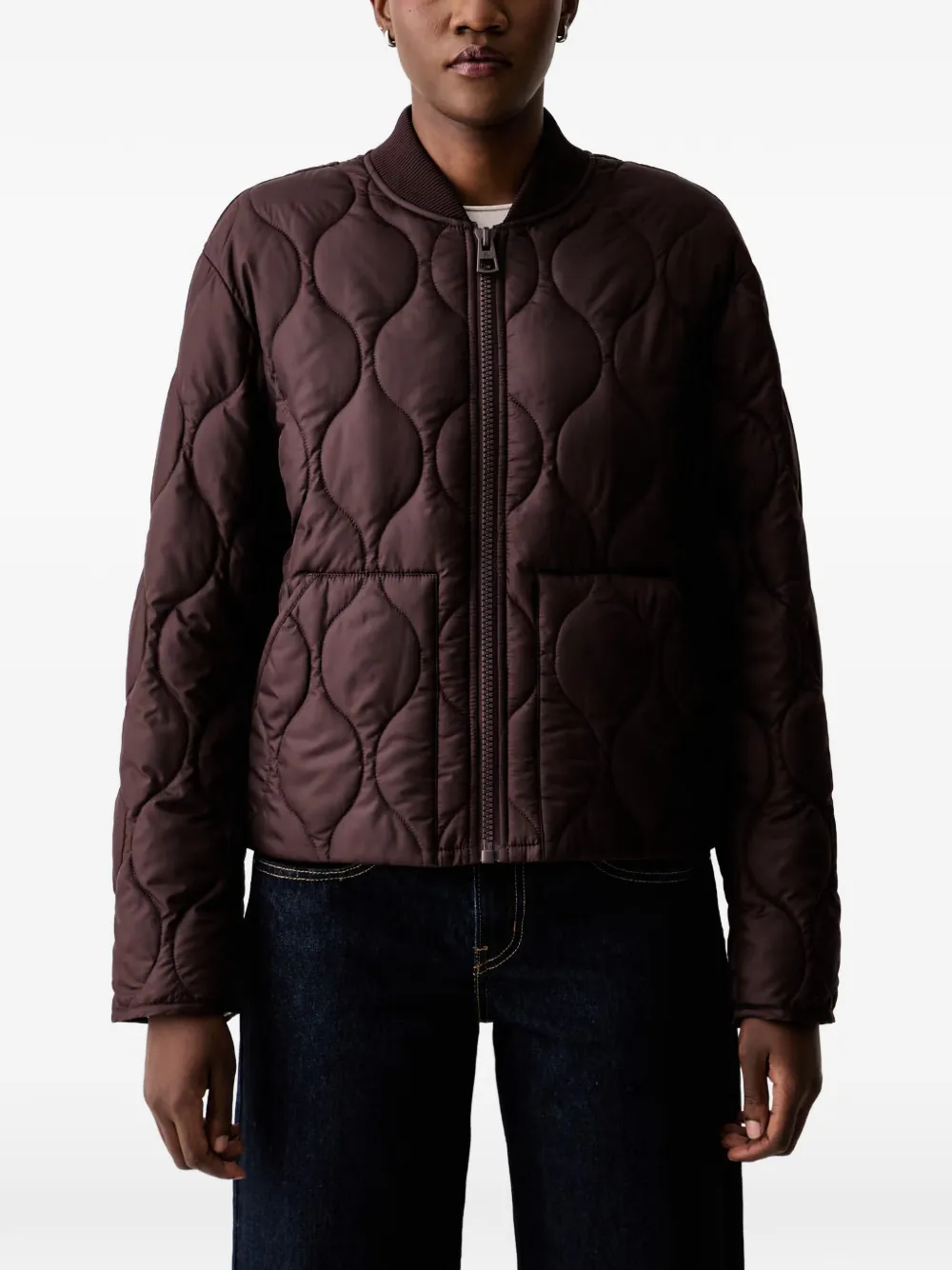 Marc O'Polo x Function onion-quilted bomber jacket - Viola